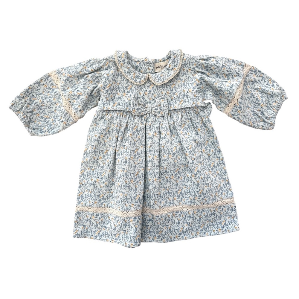 Petal and Pine blue floral corduroy lace dress 5 NWT (read)